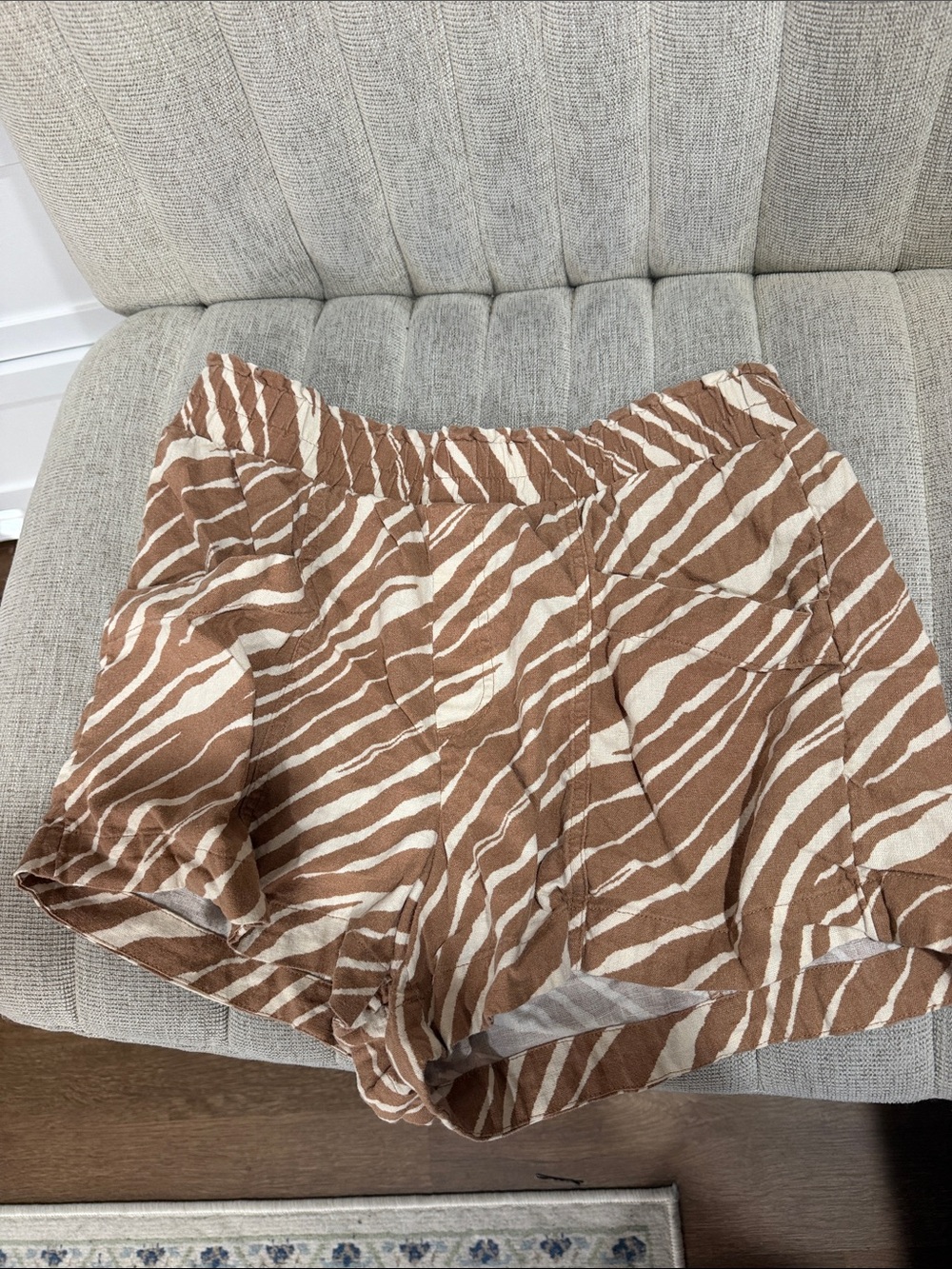 a new day Brown and Cream Zebra-Print Bermuda Shorts